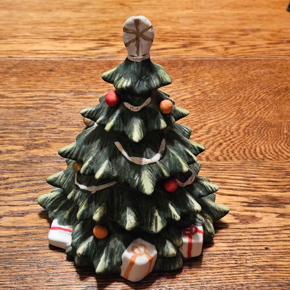 Mann Other - Vintage 1982 Mann Ceramic Musical Christmas Tree Wind‎ Up Green 6in Works